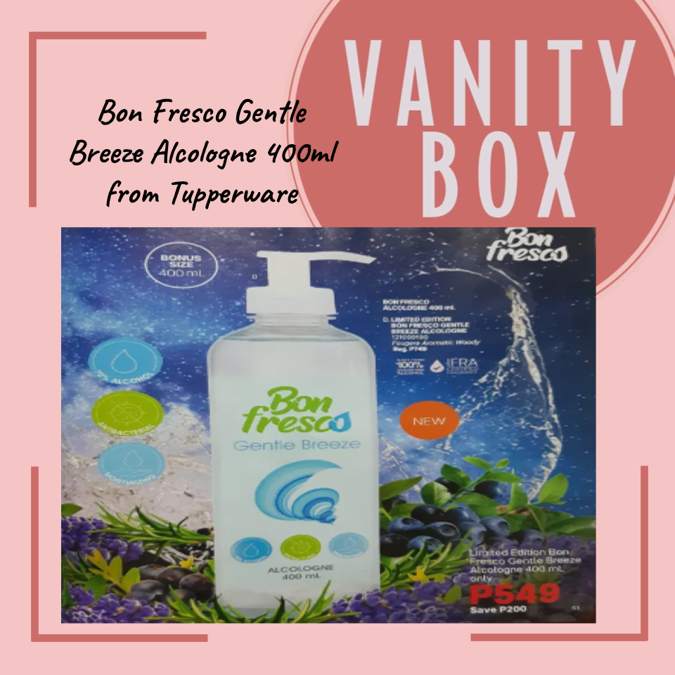 Bon Fresco Gentle Breeze Alcologne 400ml By Tupperware