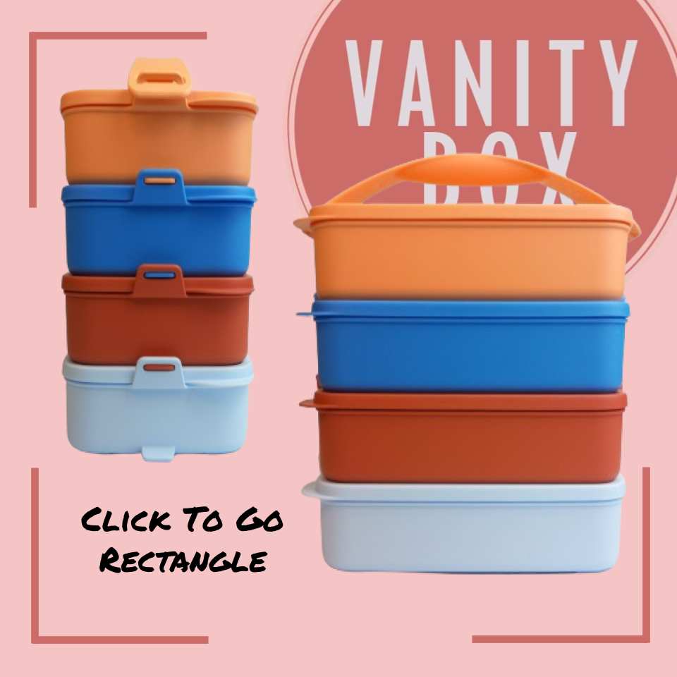 Tupperware Click To Go Rectangle 900ml (Lunch Box) 4 Layers