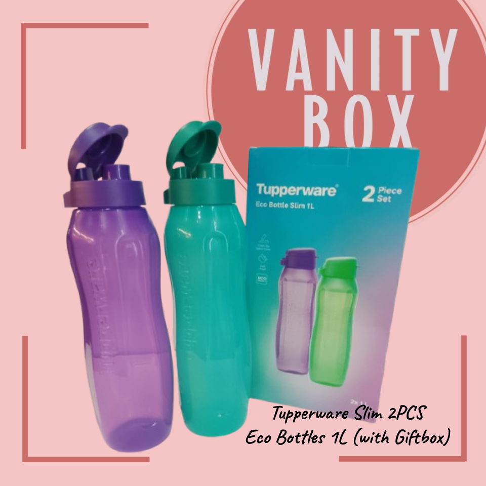 Tupperware Slim 2PCS Eco Bottles 1L (with Giftbox)
