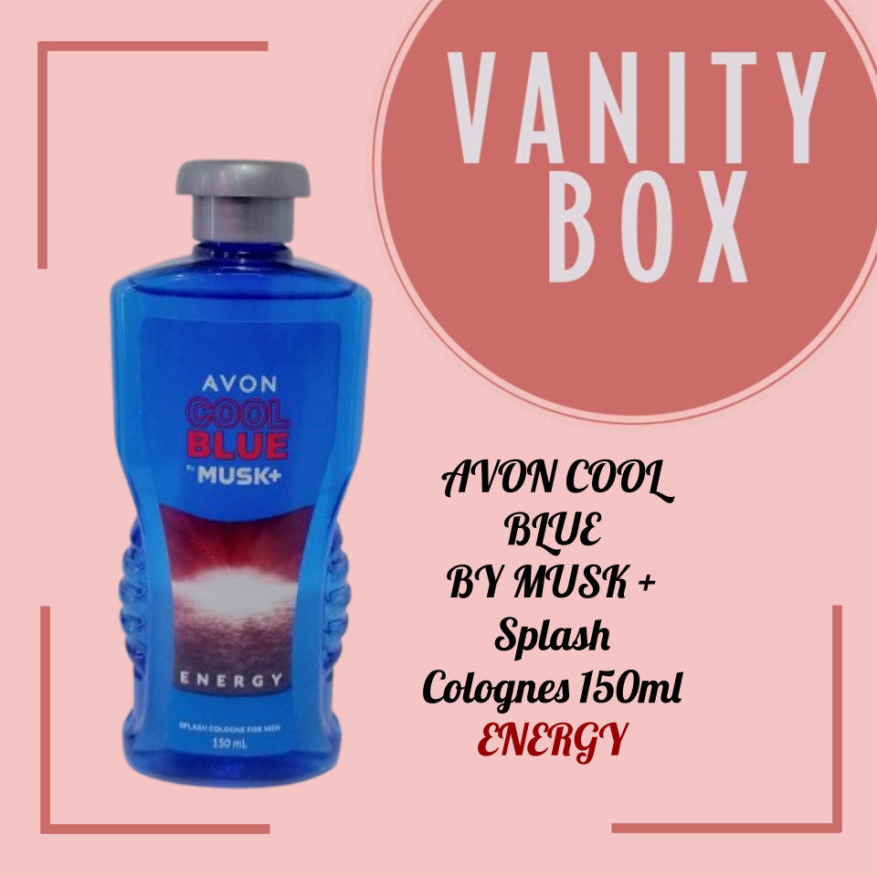 AVON COOL BLUE BY MUSK + Splash Colognes 150ml