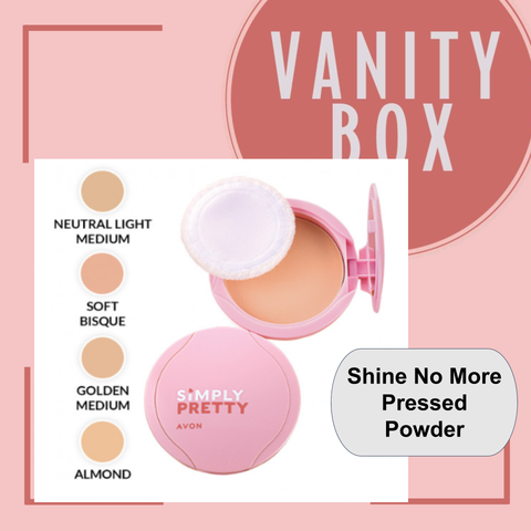 New Avon Simply Pretty Shine No More Pressed Powder SPF14 10g