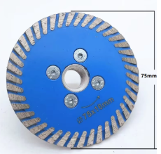 3-Inch (75mm) M14 Flange Cutting Disc with Detachable Ceramic Diamond Blade for Granite, Marble, Tiles