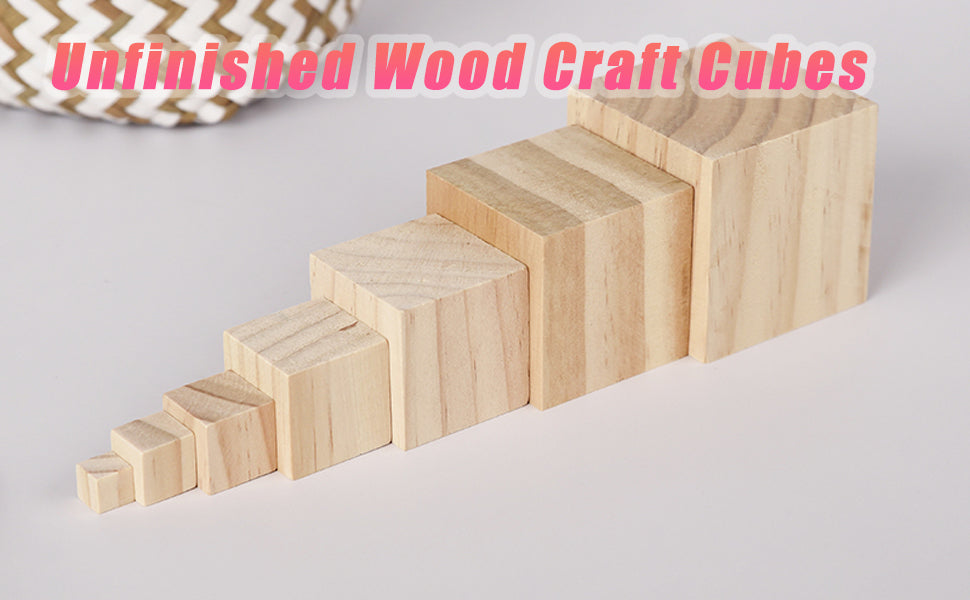 DIY for Art Projects Natural Wooden Cubes for kids DIY Craft