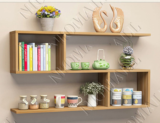 Wooden Simple Decoration DIY Wall Rack Shelf Hanging Cabinet Mounted/ Shelf Floating Hanging Shelves Display