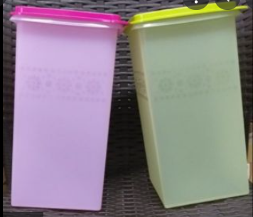 Tupperware Tall Square Round 2.2 L Container set of 2