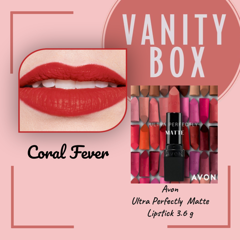 Avon Ultra Perfectly Matte Lipstick 3.5g Coral Fever