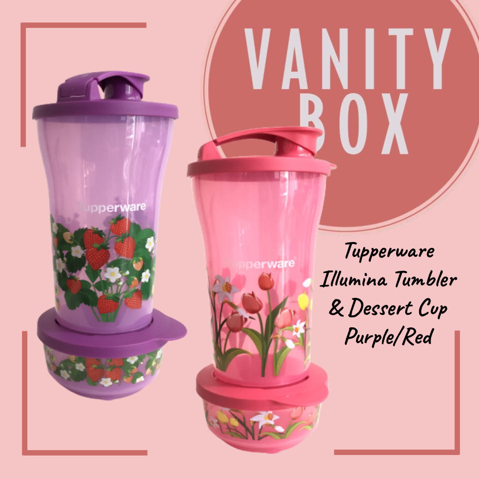 Tupperware Illumina Tumbler & Dessert Cup  Purple/Red