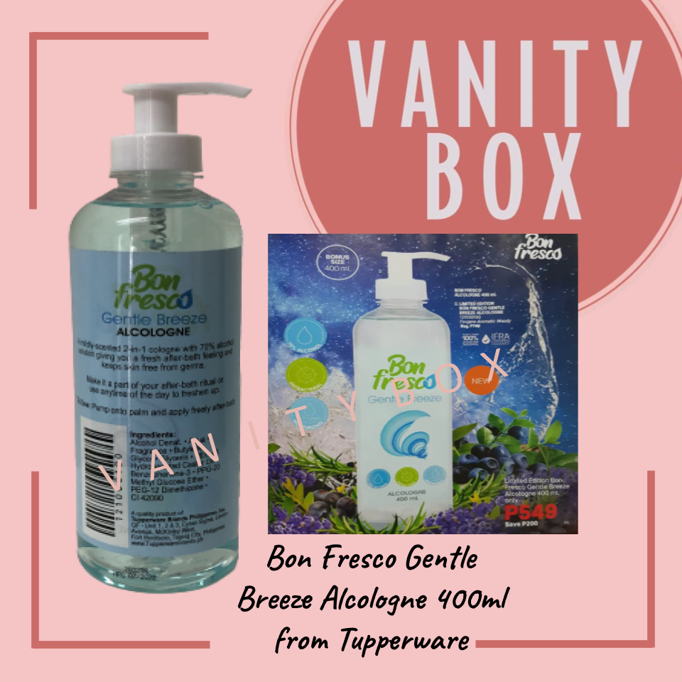 Bon Fresco Gentle Breeze Alcologne 400ml By Tupperware