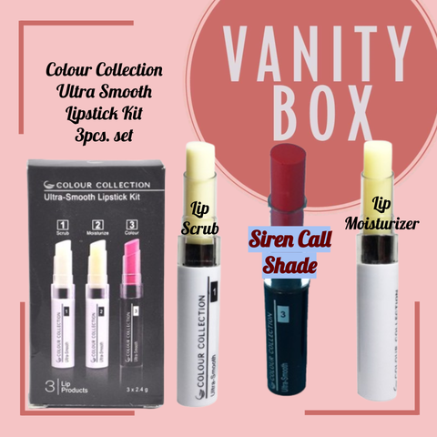 Colour Collection Ultra Smooth Lipstick Kit 3 x 2.4g Siren Call