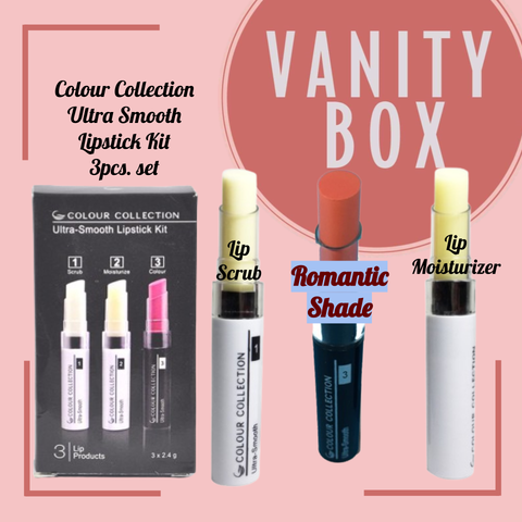 Colour Collection Ultra Smooth Lipstick Kit 3 x 2.4g Romantic