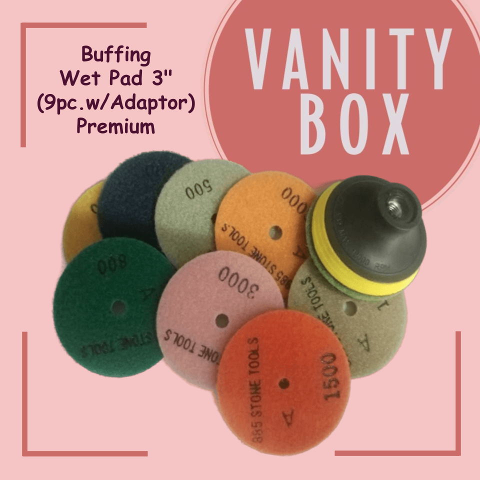 885 Buffing Wet/Dry Pad with Adaptor for Marble Granite Polishing Pad (1SETS)