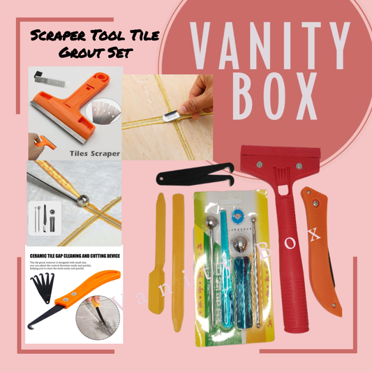 Scraper Tool Tile Grout Set with Tool Angle Scraper Wall Gap Cleaner Set