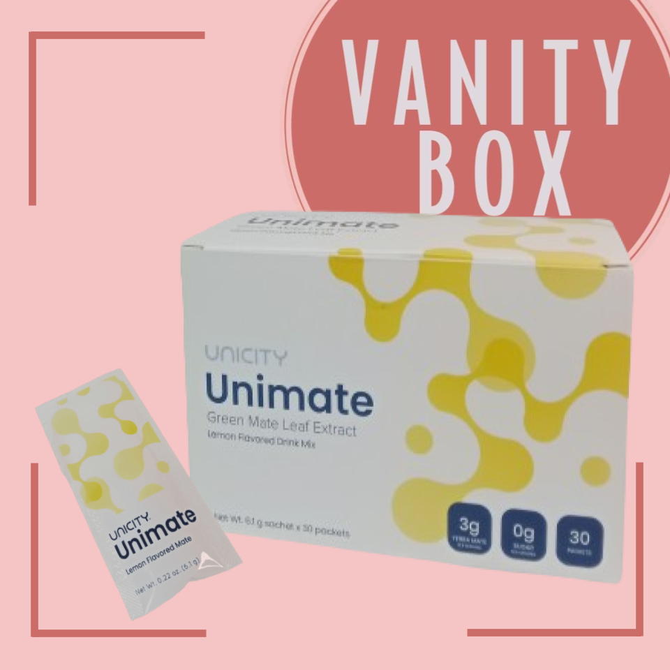 Unicity Unimate Lemon Flavored/Lemon Ginger Flavored Green Mate Leaf Extract Powdered Drink