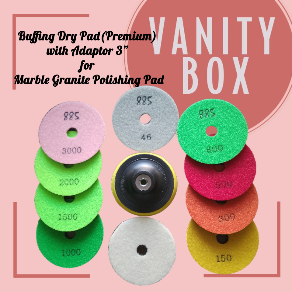 885 Buffing Dry/Wet Pad per piece 3” for Marble Granite Polishing Pad ...