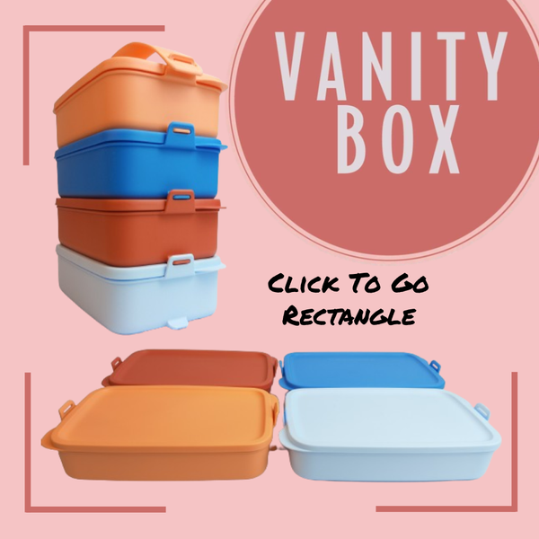 Tupperware Click To Go Rectangle 900ml (Lunch Box) 4 Layers – Vanity Box