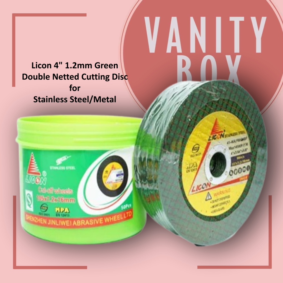 Licon 4" 1.2mm Green Double Netted Cutting Disc for Stainless Steel/Metal