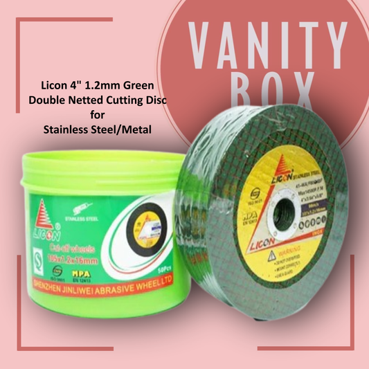 Licon 4" 1.2mm Green Double Netted Cutting Disc for Stainless Steel/Metal