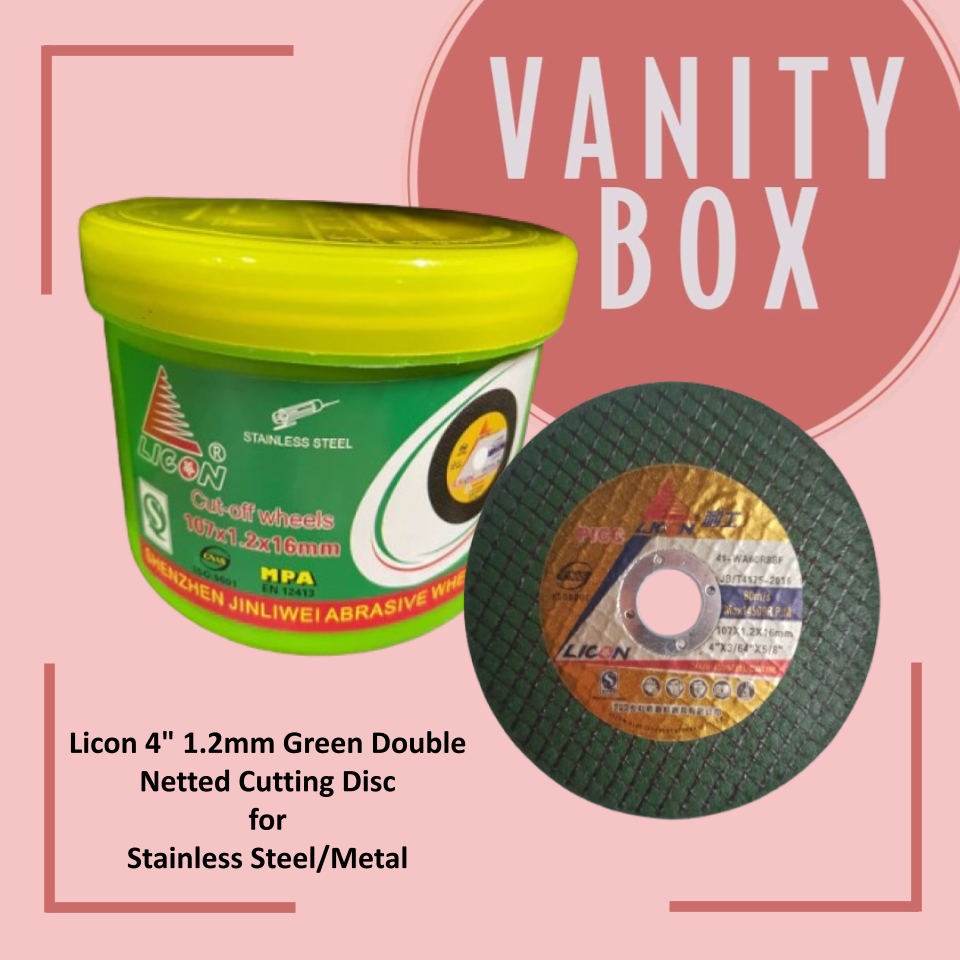 Licon 4" 1.2mm Green Double Netted Cutting Disc for Stainless Steel/Metal