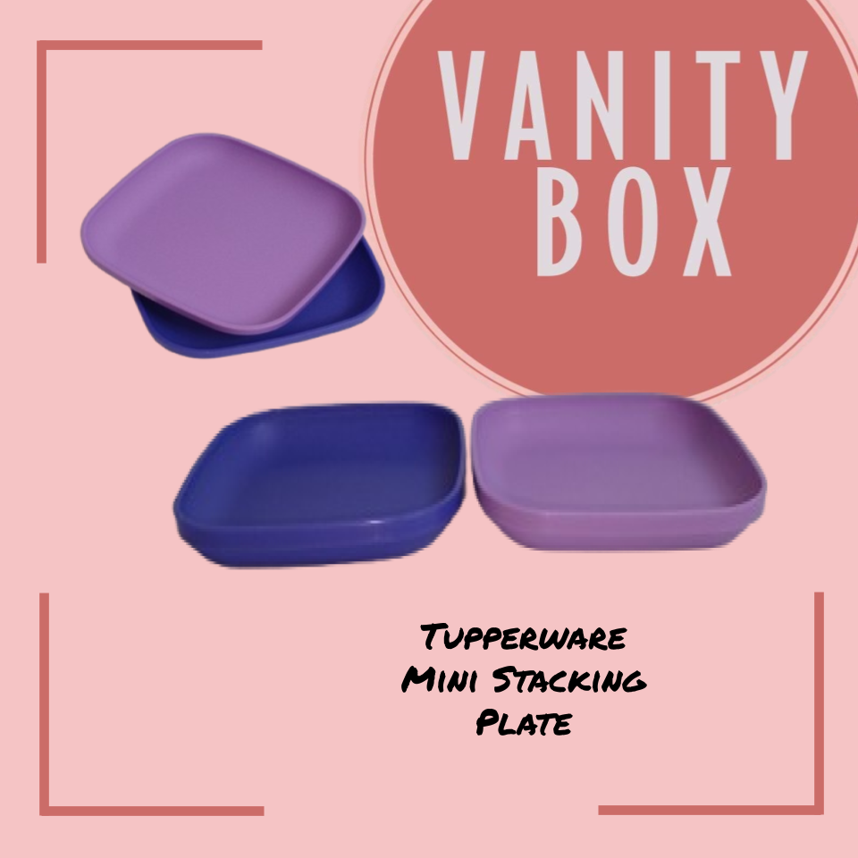 Tupperware Mini Stacking Plate (2pcs) - Small Plate, containing spices, dipping sauces