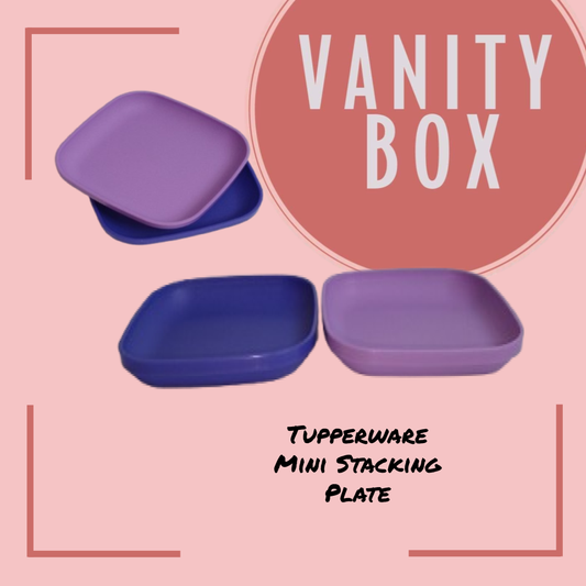 Tupperware Mini Stacking Plate (2pcs) - Small Plate, containing spices, dipping sauces