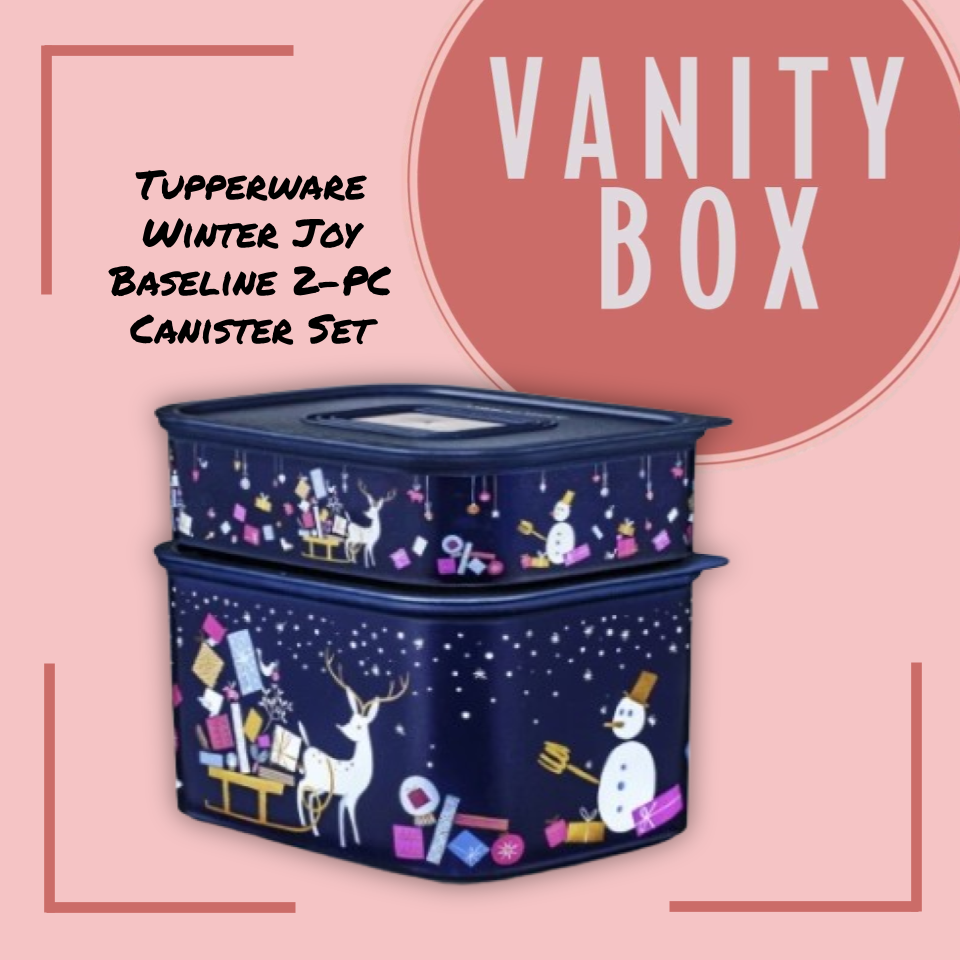 Tupperware Winter Joy Baseline 2-PC Canister Set
