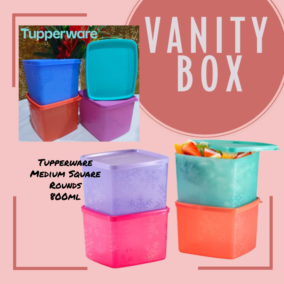 Tupperware Medium Square Rounds 800ml