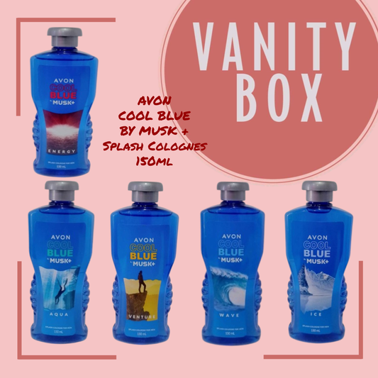 AVON COOL BLUE BY MUSK + Splash Colognes 150ml