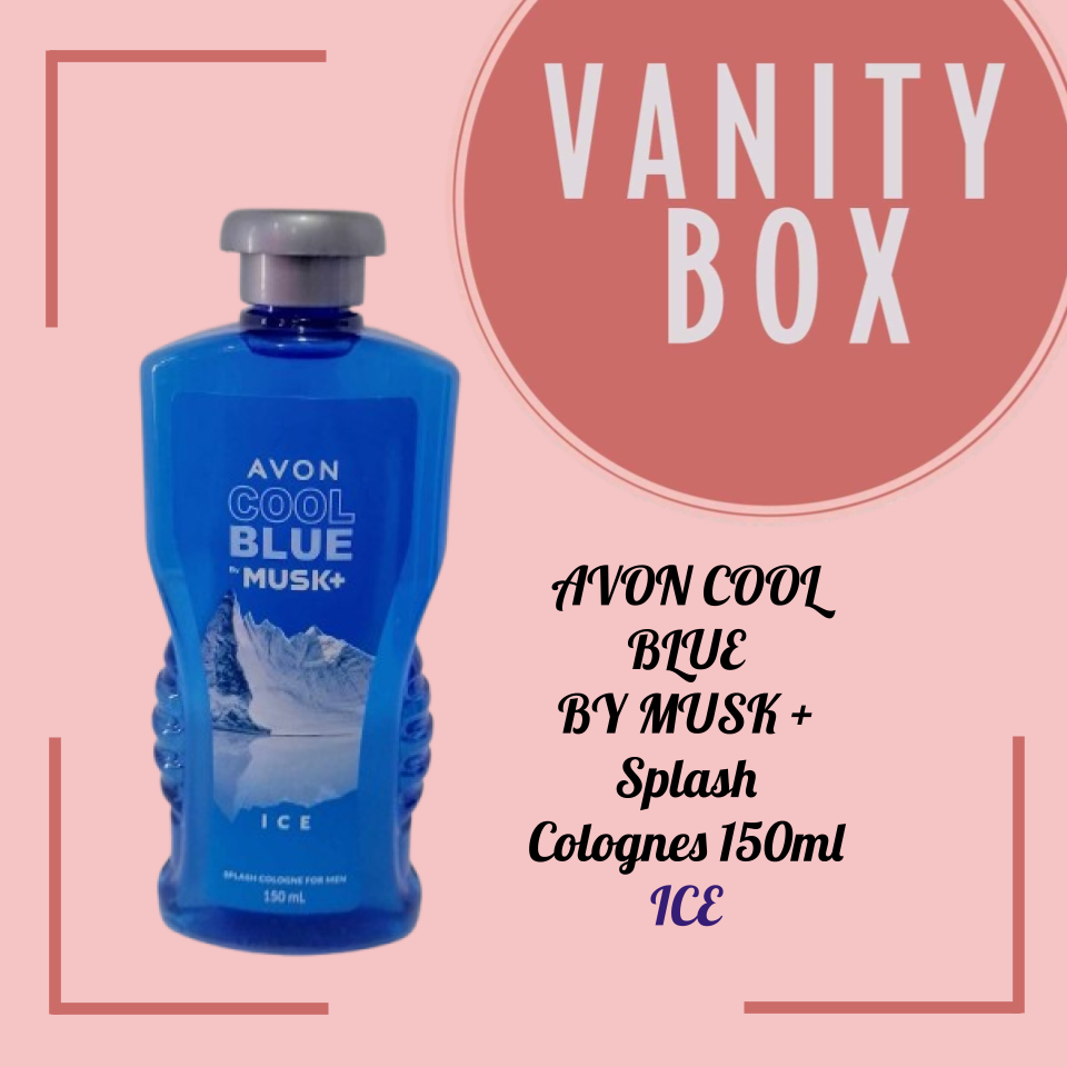 AVON COOL BLUE BY MUSK + Splash Colognes 150ml