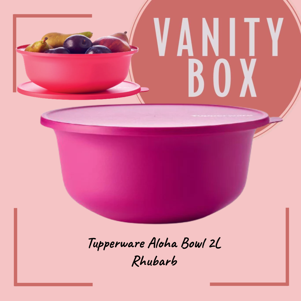 Tupperware Aloha Bowl 2L Rhubarb