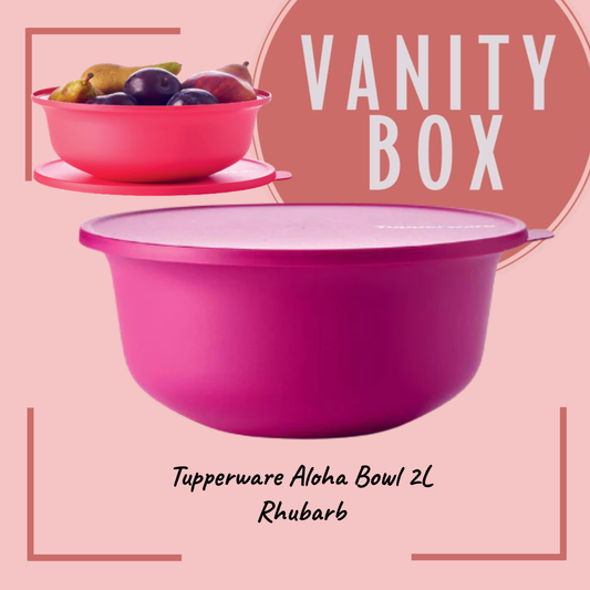 Tupperware Aloha Bowl 2L Rhubarb