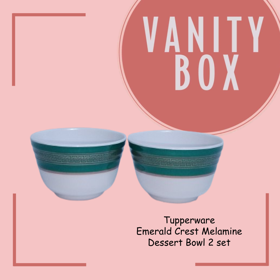 Tupperware Trellis Melamine Soup Bowl and  Dessert Bowl gift set