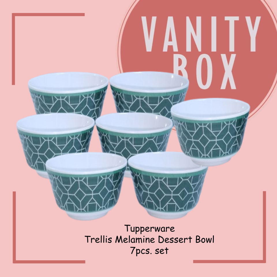 Tupperware Trellis Melamine Soup Bowl and  Dessert Bowl gift set