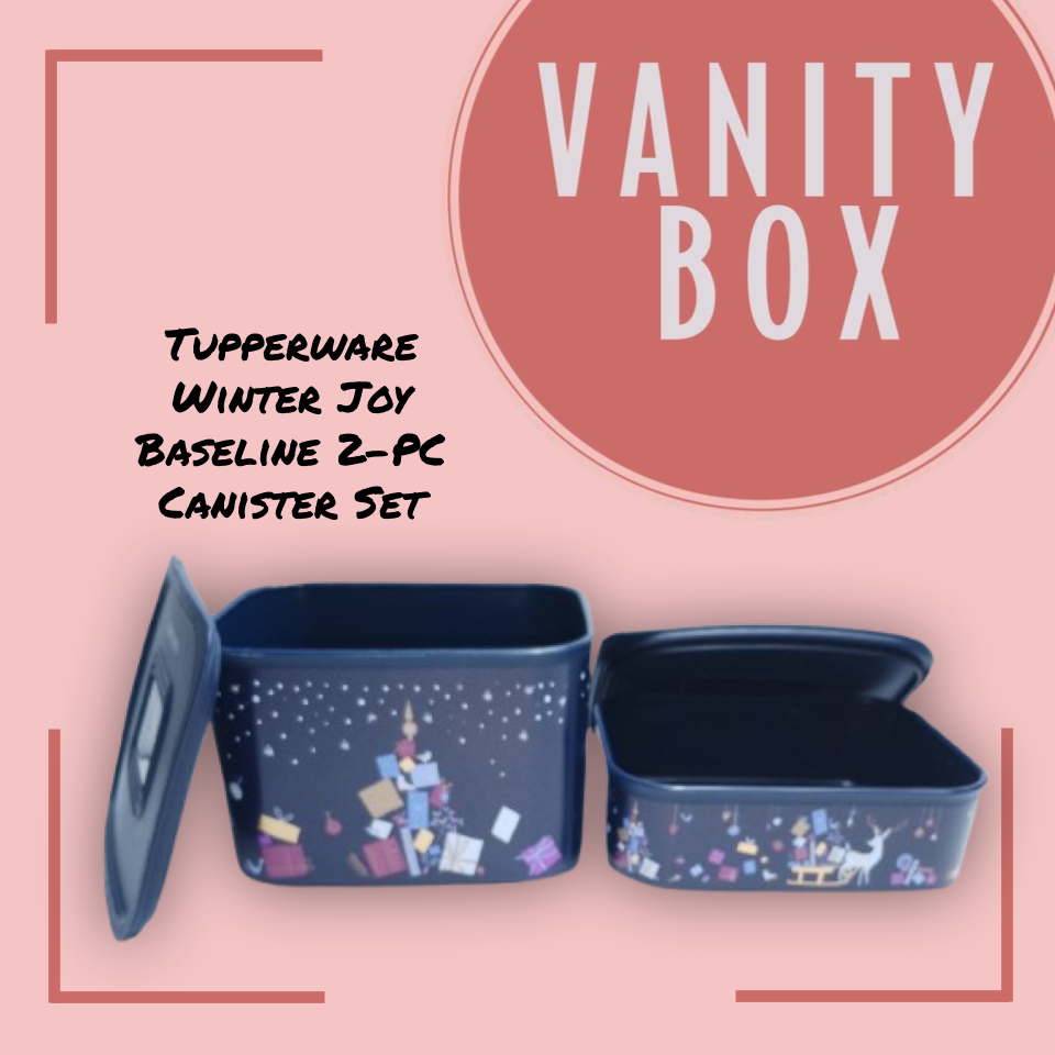Tupperware Winter Joy Baseline 2-PC Canister Set