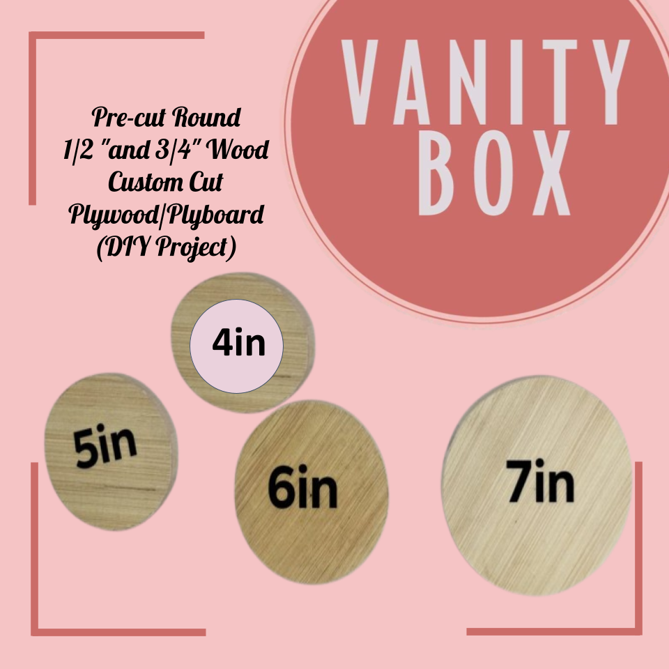 Pre-Cut Round Plywood & Plyboard — 4in to 7in Diameter