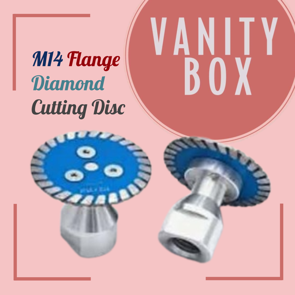3-Inch (75mm) M14 Flange Cutting Disc with Detachable Ceramic Diamond Blade for Granite, Marble, Tiles