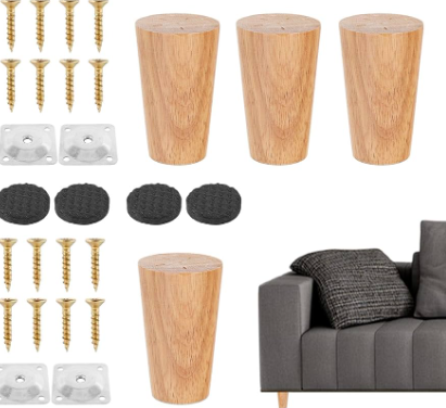 Tanguile Furniture Leg Set — 2 × 2in Solid, Set of 4