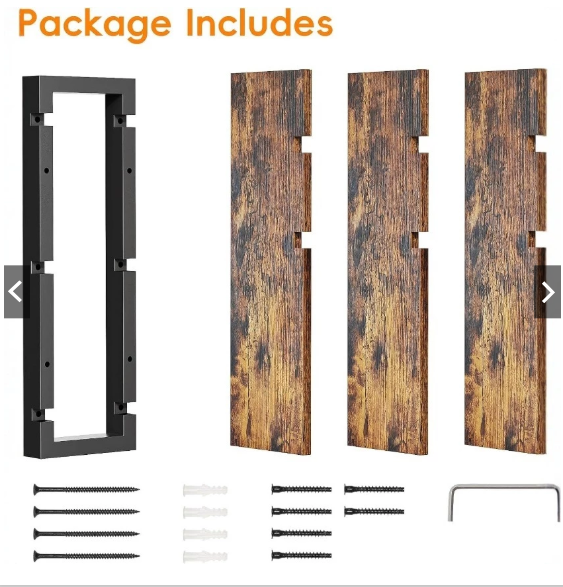3 Layered DIY Storage Rack Home Decoration Wooden Wall Mounted Living Room, Bedromm Organizer Shelf
