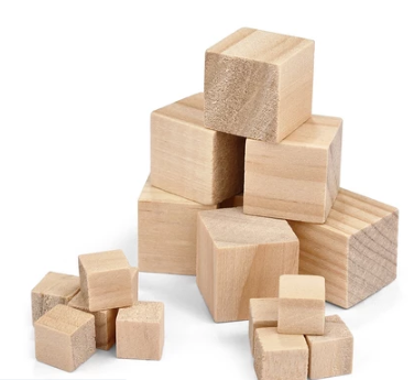 3 Sizes Wood Cube Blocks/DIY for Art Projects Natural Wooden/solid wood cube blocks