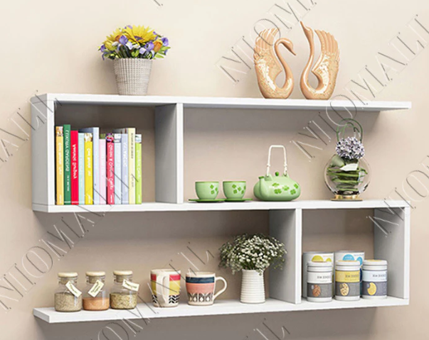 Wooden Simple Decoration DIY Wall Rack Shelf Hanging Cabinet Mounted/ Shelf Floating Hanging Shelves Display