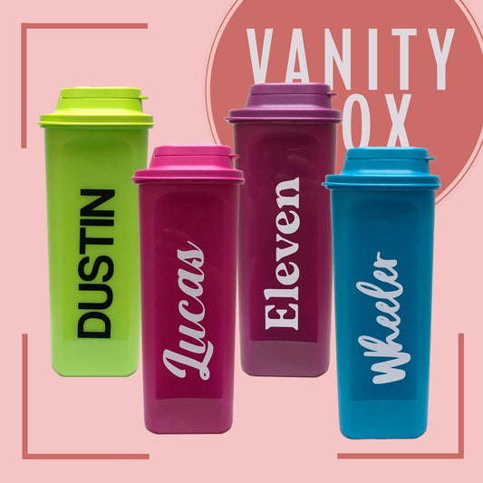 TUPPERWARE FRIDGE BOTTLE SLIM 2L & 650ml with PERSONALIZED NAME