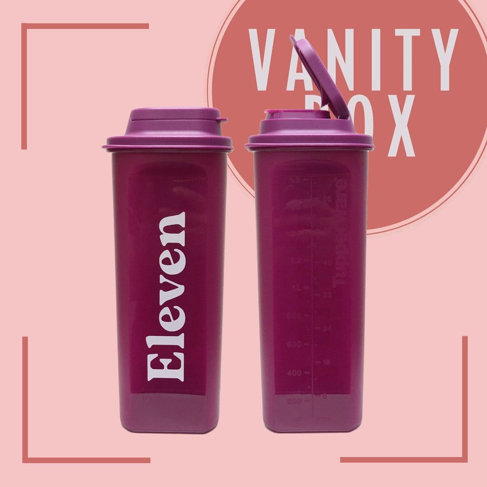 TUPPERWARE FRIDGE BOTTLE SLIM 2L & 650ml with PERSONALIZED NAME